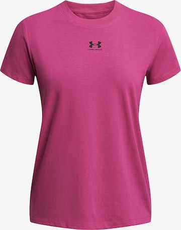 UNDER ARMOUR Performance Shirt 'Off Campus Core' in Pink: front
