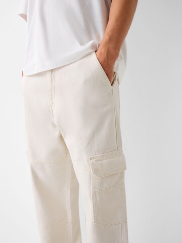 Largi Pantaloni eleganți de la Bershka pe bej