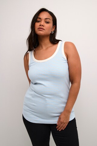 KAFFE CURVE Top 'Kana' in Blau: Vorderseite