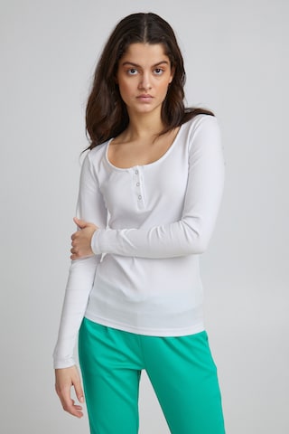 ICHI Shirt 'IHSUPER LS' in Wit: voorkant