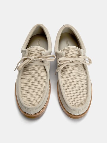Pull&Bear Mokasyny w kolorze beżowy