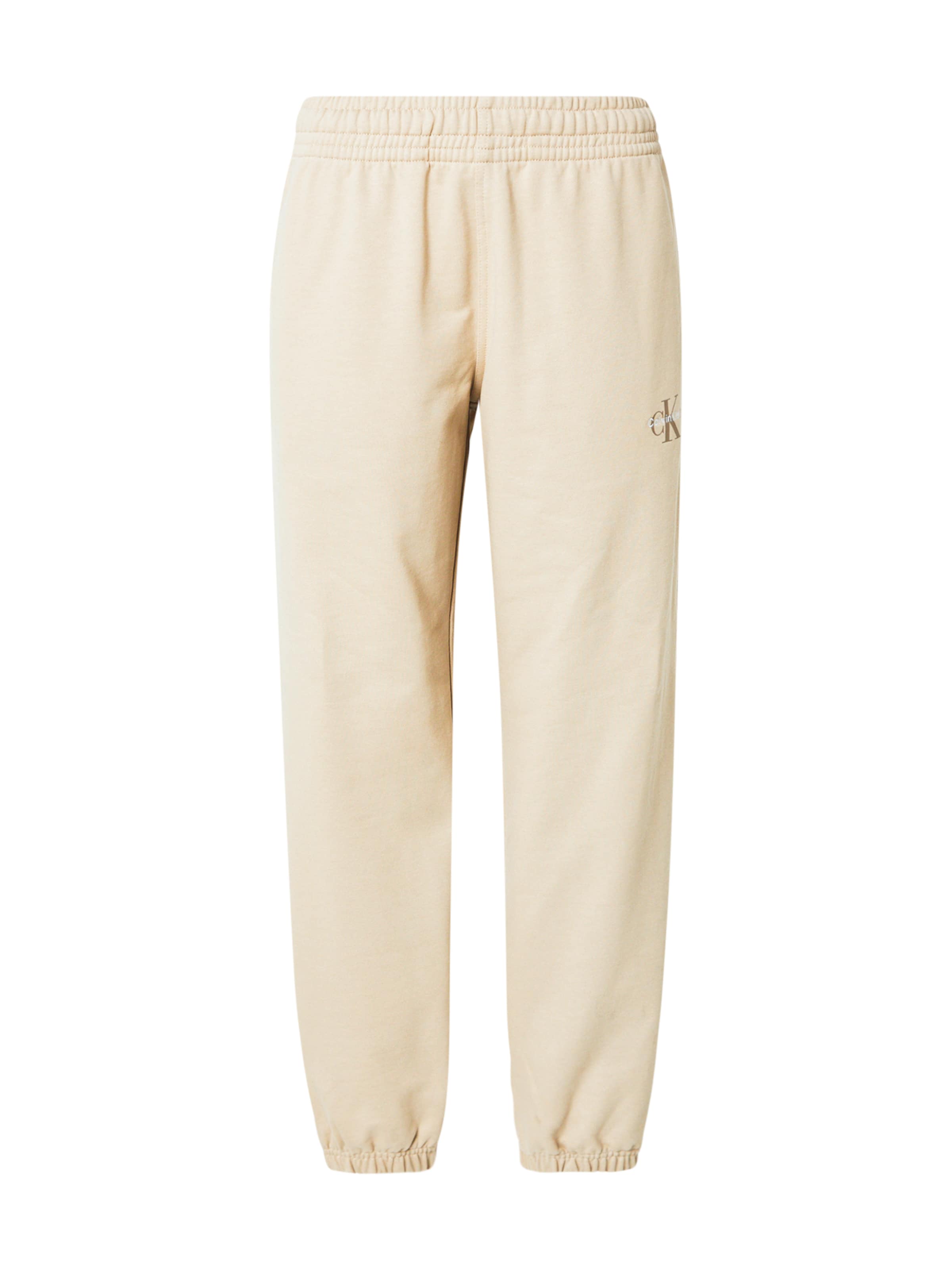 Pantalon Calvin Klein Jeans en beige : devant