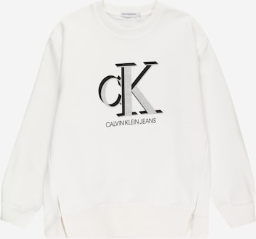 Calvin Klein Jeans Sweatshirt in White: front