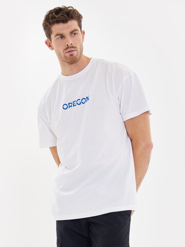 T-Shirt Threadbare en blanc : devant