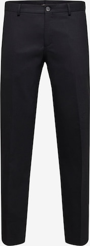 SELECTED HOMME Slim fit Pleated Pants in Black: front