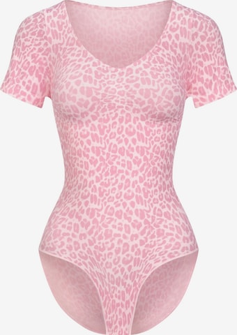 cfab Shapingbody 'T-Shirt Bodysuit Sculpting Shapewear mit Slip' i rosa: framsida
