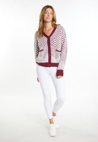 usha WHITE LABEL Knit cardigan 'Pryam' in Red