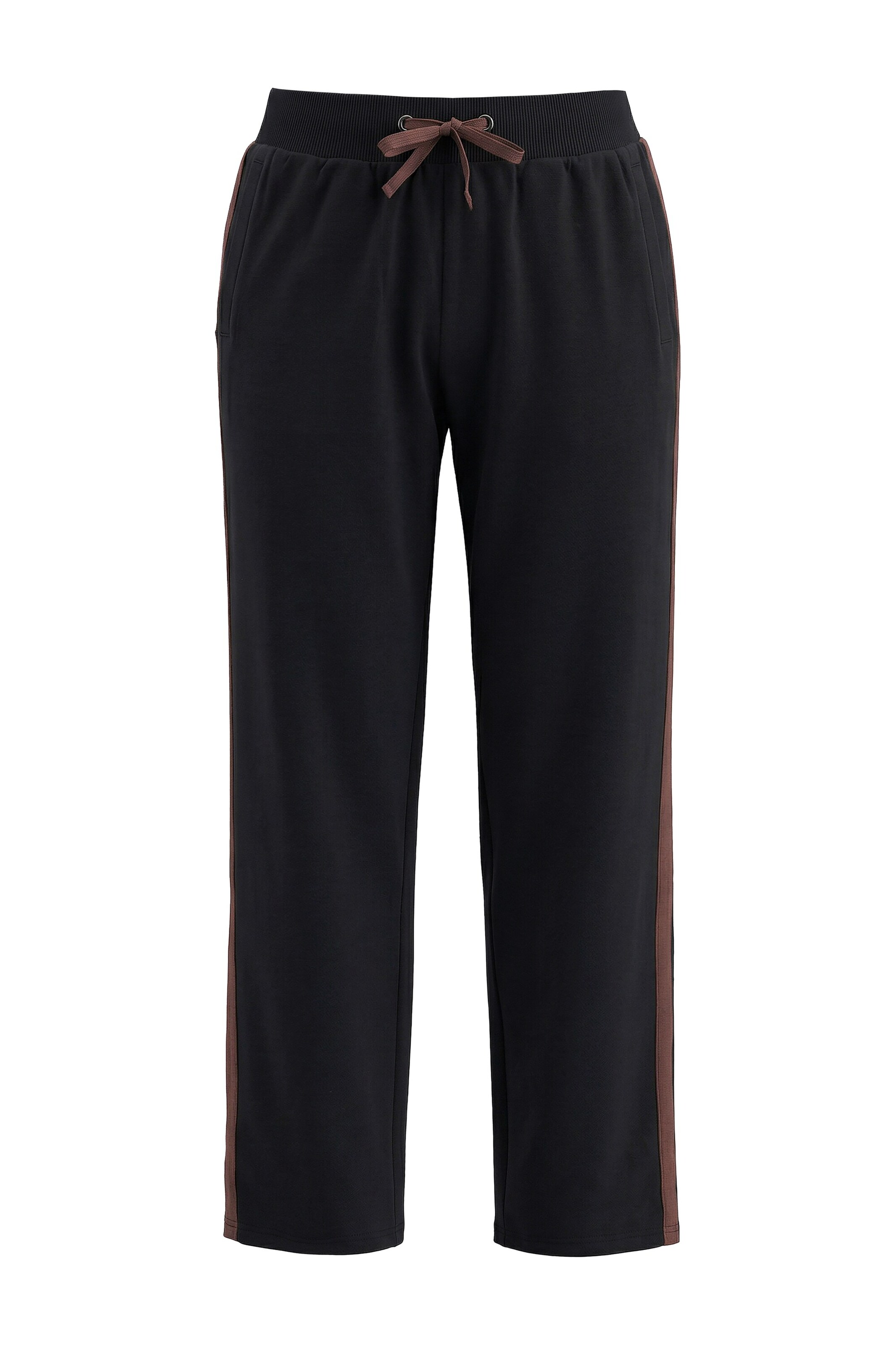 Ulla Popken Regular Hose in Schwarz: Vorderseite