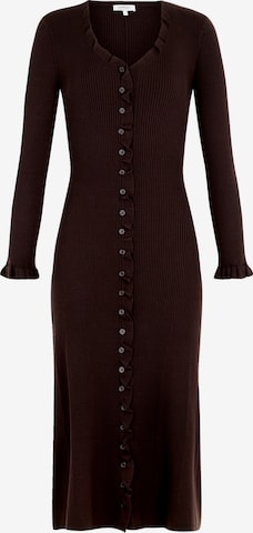 Morgan - Vestido de punto en marrón: frente