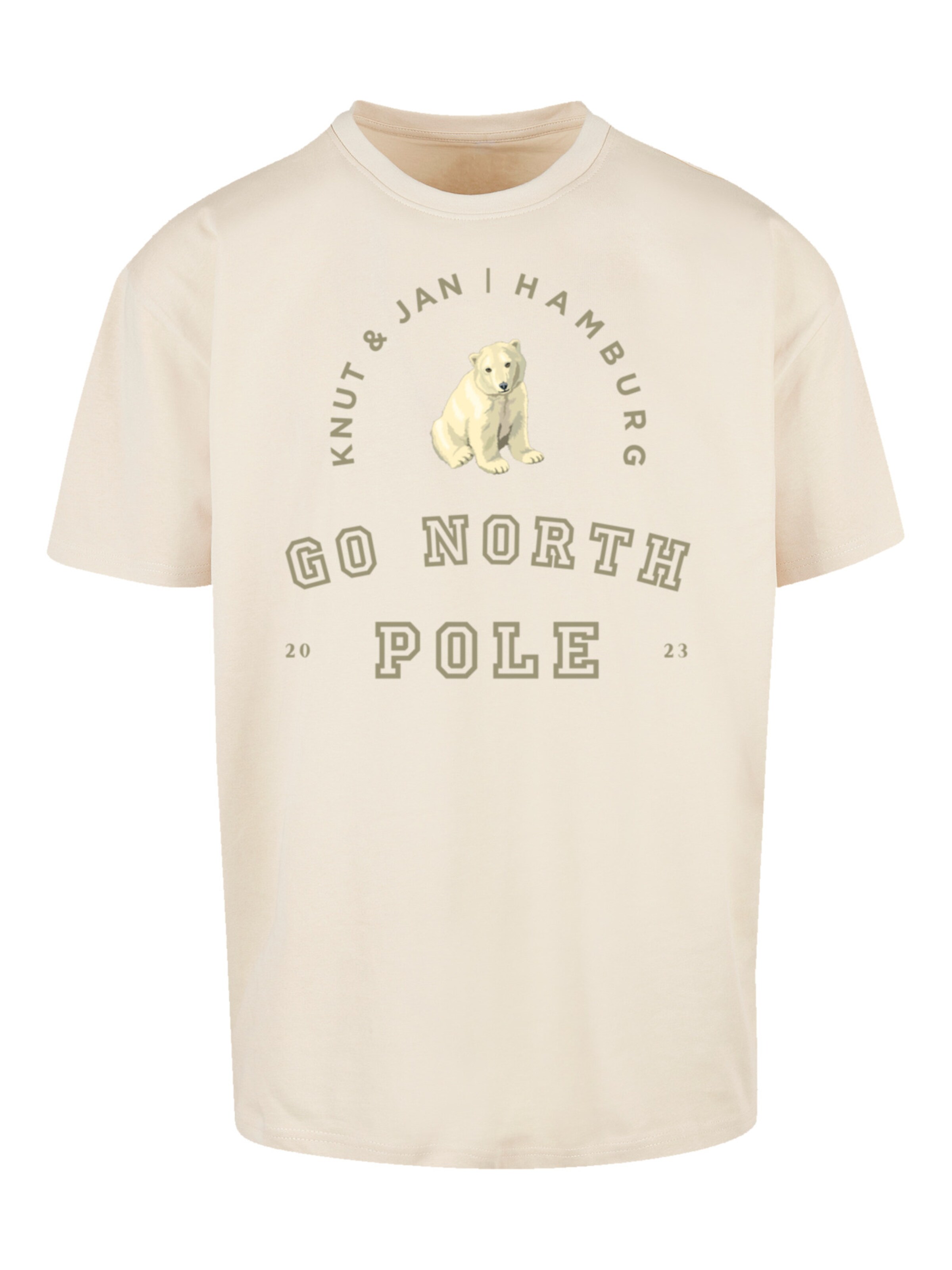 F4NT4STIC Shirt 'Eisbär' in Beige: voorkant