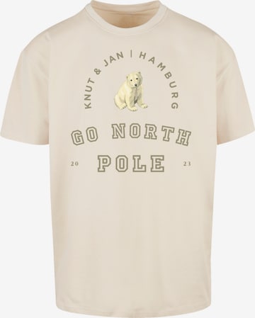 F4NT4STIC T-Shirt 'Eisbär' in Beige: predná strana