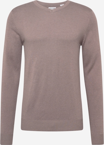 JACK & JONES - Pullover 'EMIL' em castanho: frente