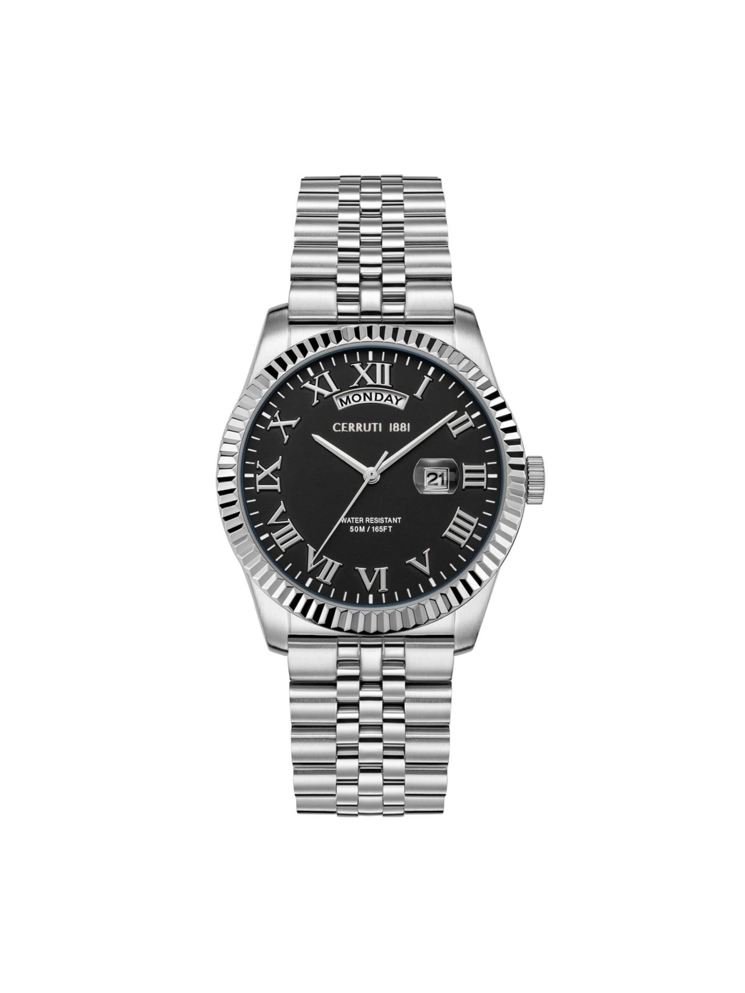 Montre à affichage analogique 'Chienti' CERRUTI 1881 en noir : devant
