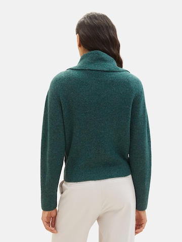 TOM TAILOR DENIM Knit Cardigan in Green