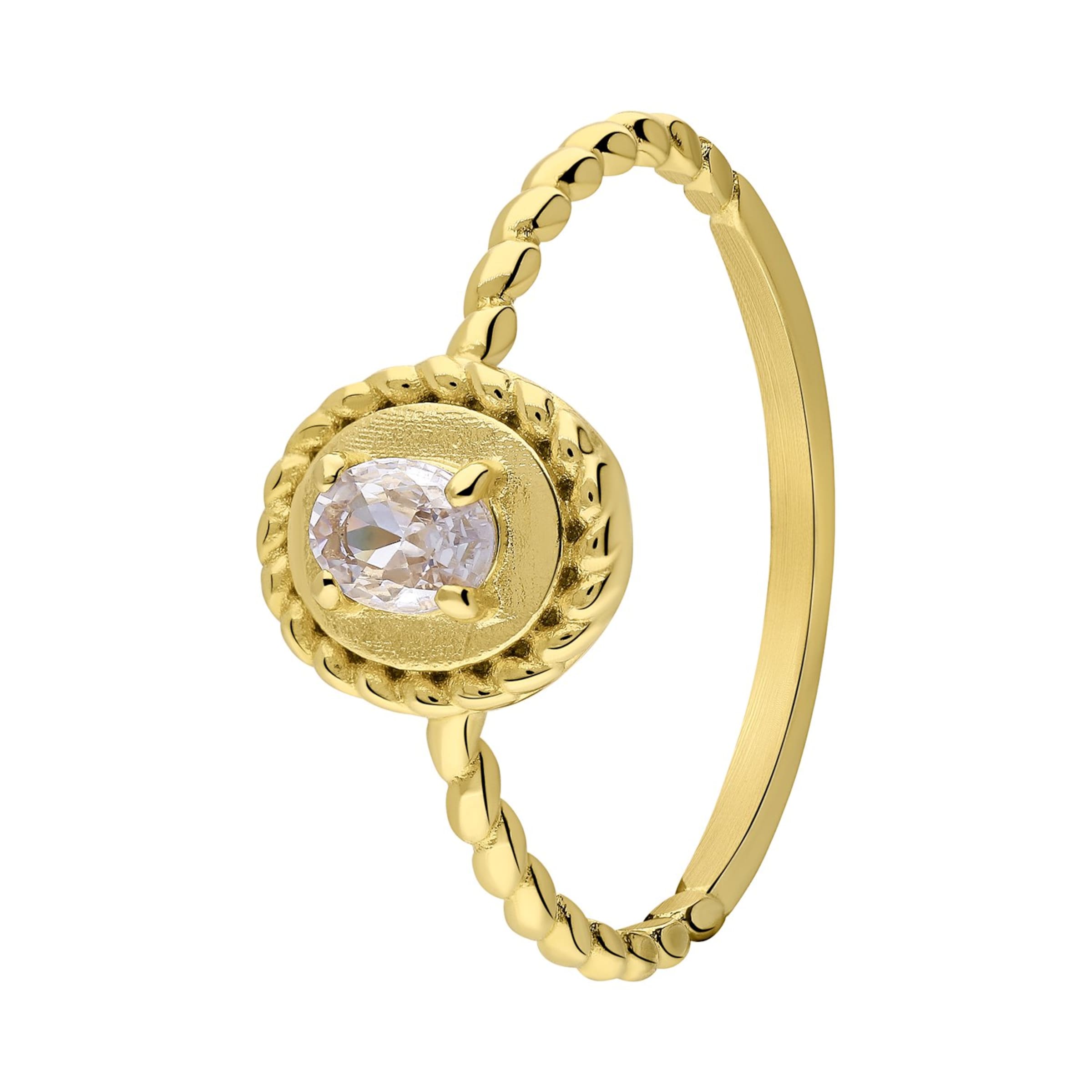 Lucardi Ring in Goud: voorkant