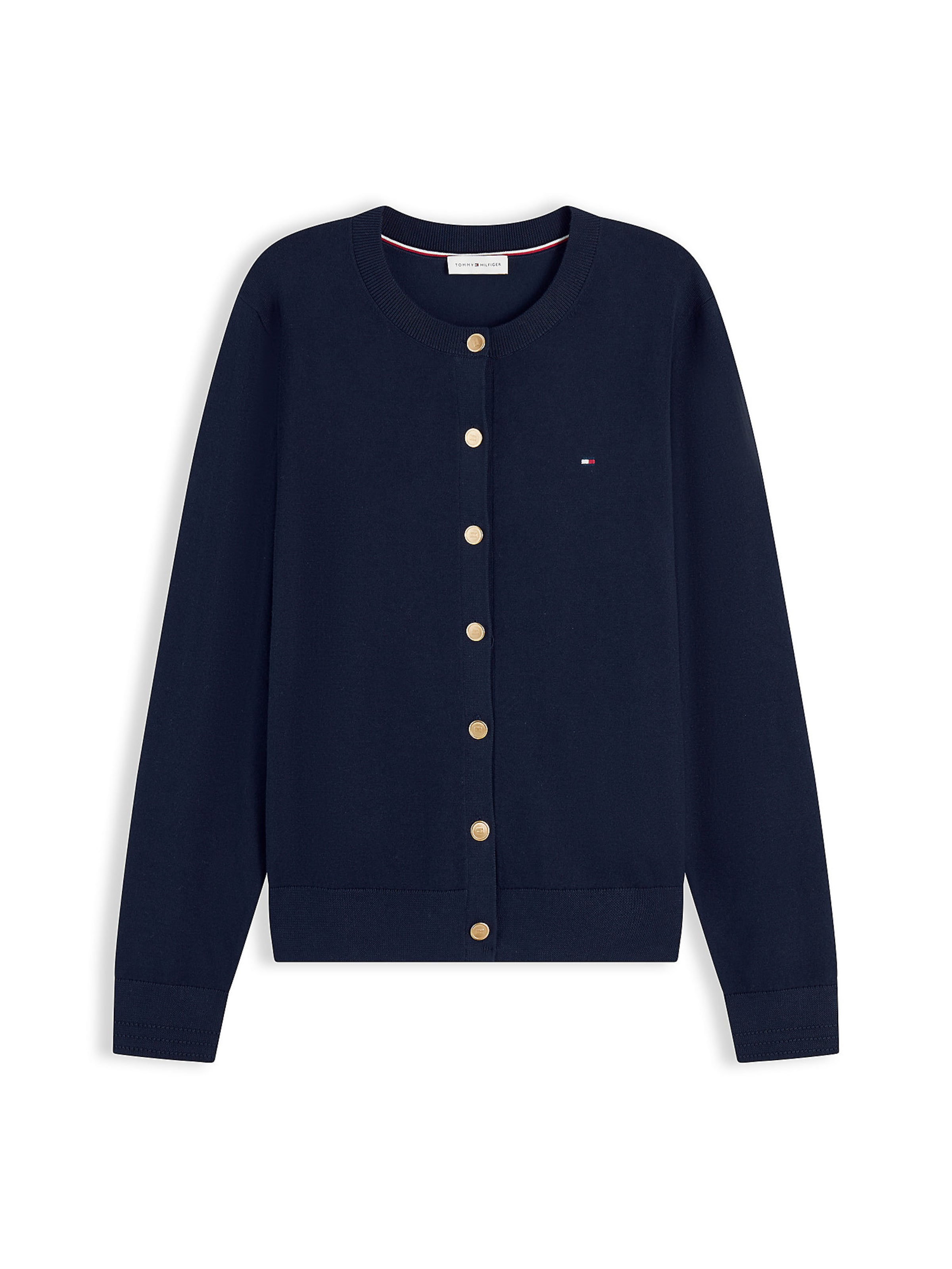 TOMMY HILFIGER Kardigán 'Fine' - Modrá: predná strana