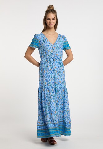 Robe usha FESTIVAL en bleu : devant