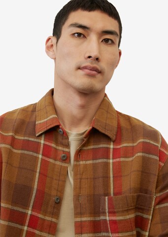 Marc O'Polo Comfort fit Button Up Shirt in Brown