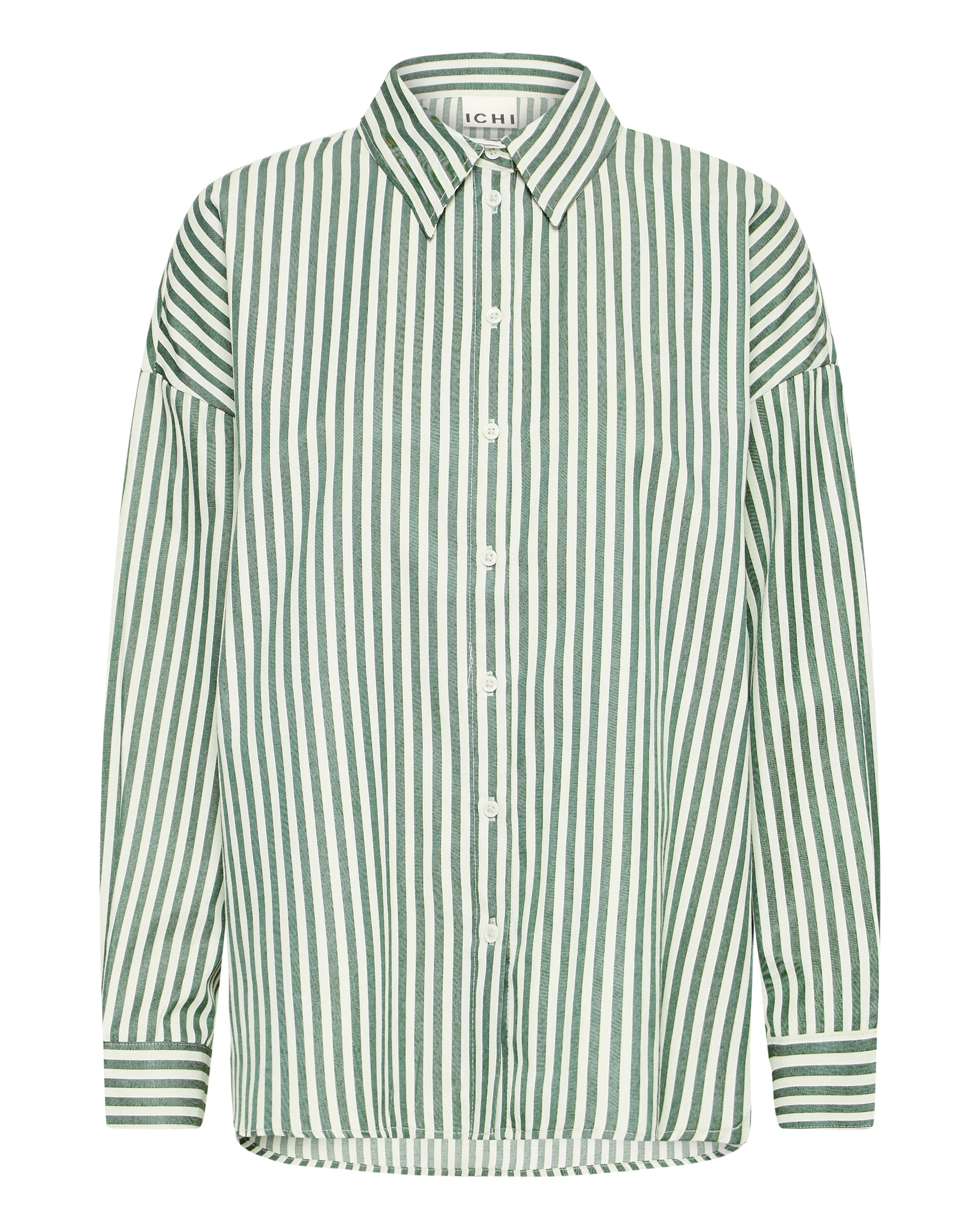 ICHI Blusa 'KITTA' em M em esmeralda / branco, Vista do artigo