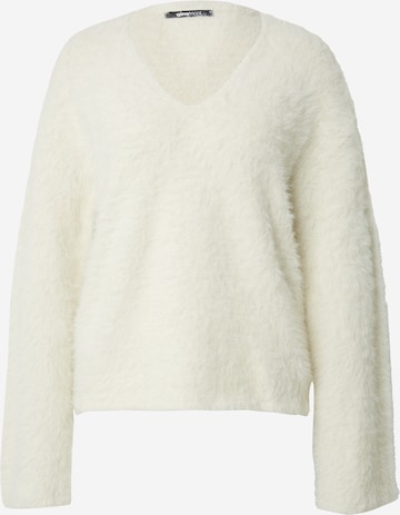 Gina Tricot Sweater in White: front