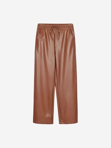 Dilvin Wide leg Broek 'Hose' in Bruin: voorkant