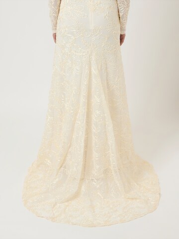 YASVečernja haljina 'YASFLORINA' - bež boja