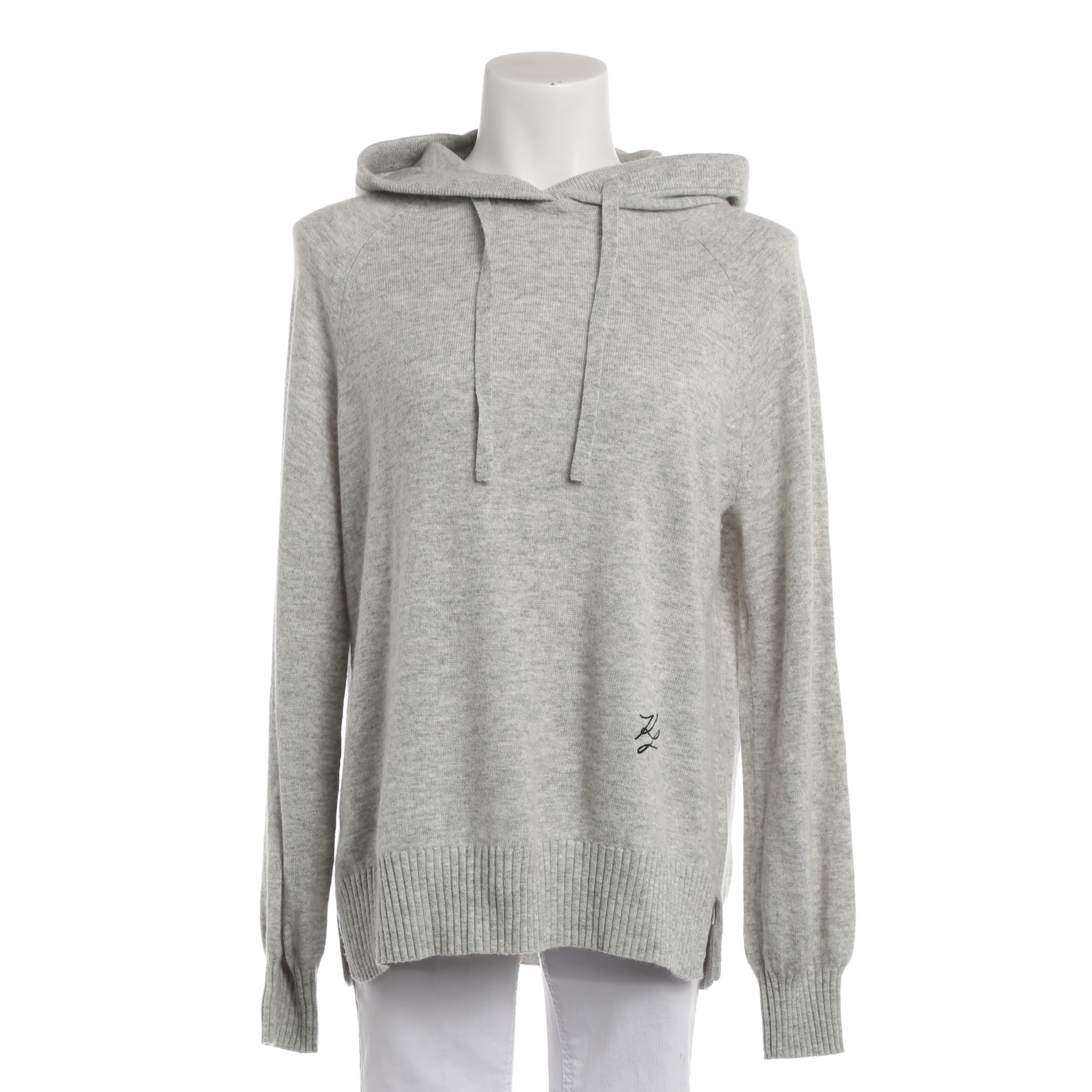 Karl Lagerfeld Pullover / Strickjacke S in Grau: Vorderseite