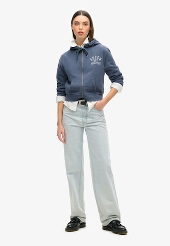 Superdry Sweat jacket 'Athletic Essential' in Blue