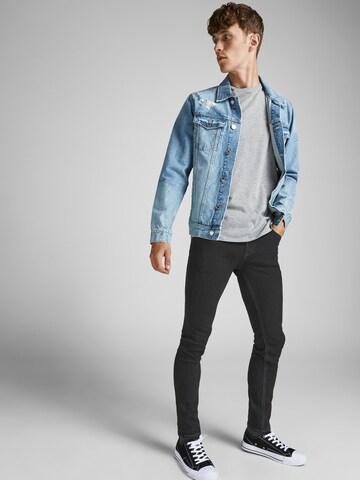 JACK & JONES Скинни Джинсы 'Liam' в Черный