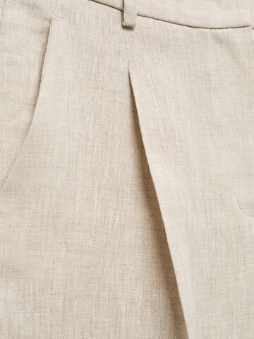 MANGO Loose fit Pleat-Front Pants 'Rodas' in Beige