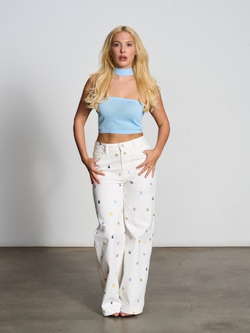 florence by mills exclusive for ABOUT YOU Wide leg Τζιν 'Cassaven' σε λευκό