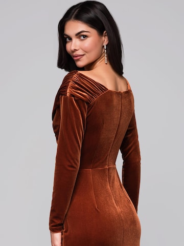 Ombre Evening dress in Brown
