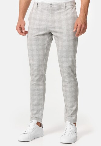 JEFF Regular Hose ' Leo ' in Grau: Vorderseite