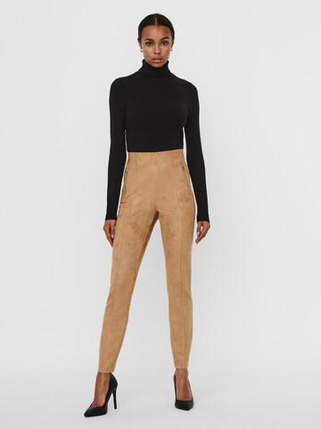 VERO MODA Skinny Leggings 'Donna Dina' in Bruin