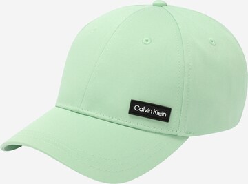 Casquette Calvin Klein en vert : devant