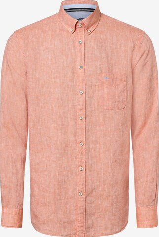 FYNCH-HATTON Regular fit Button Up Shirt in Orange: front