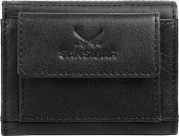 SANSIBAR Wallet in Black: front