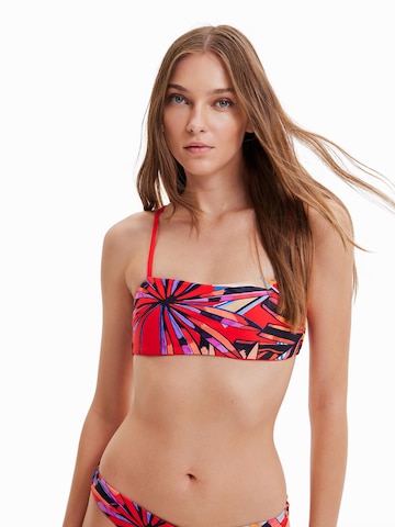 Desigual Bandeau Bikini top 'Playa' in Orange: front