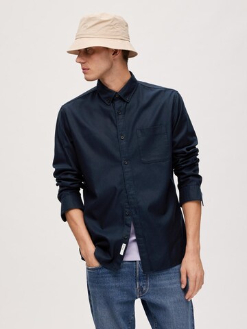 SELECTED HOMME Regular fit Button Up Shirt 'REGSTEN' in Blue