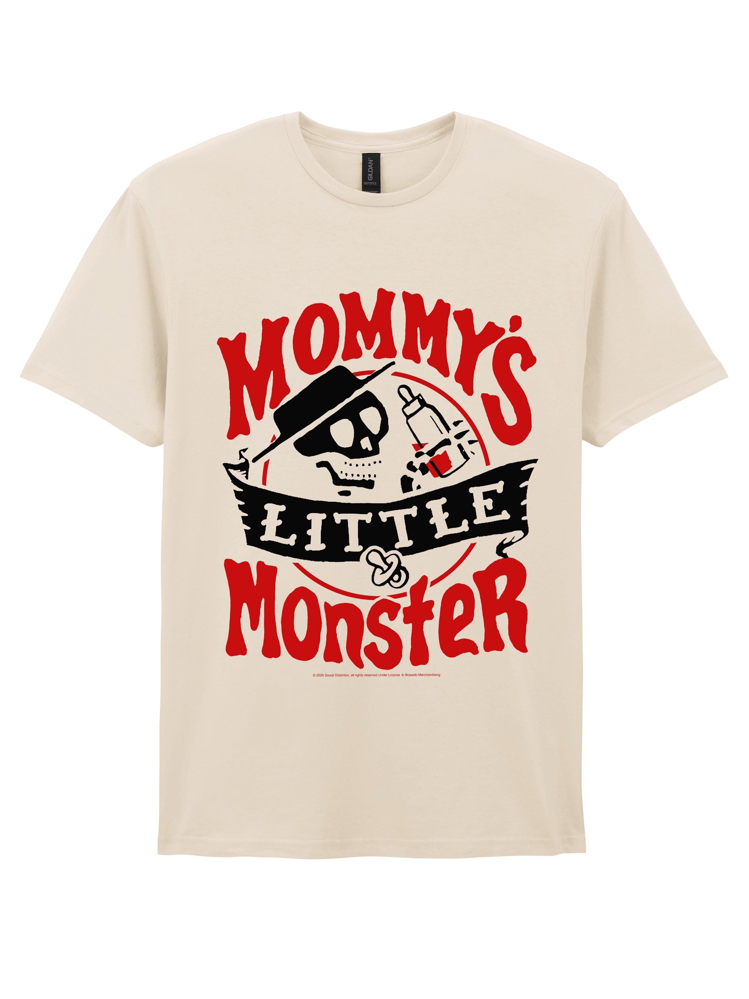 SOCIAL DISTORTION Shirt 'Social Distortion Mommys Lil Monster T-Shirt' in White: front
