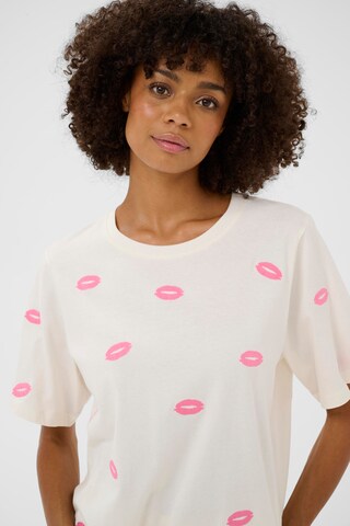 CULTURE - Camisa 'CUKissy' em branco
