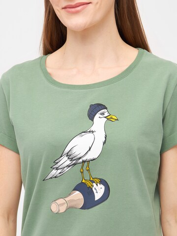 Derbe Shirt 'Sturmmöwin' in Green