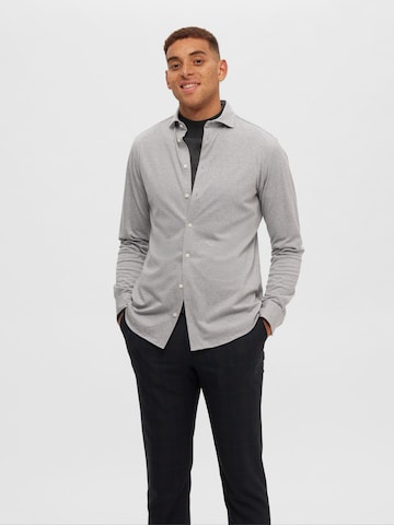 SELECTED HOMME - Regular Fit Camisa 'BOND' em cinzento