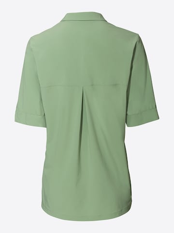 VAUDE Athletic Button Up Shirt 'Yaras' in Green
