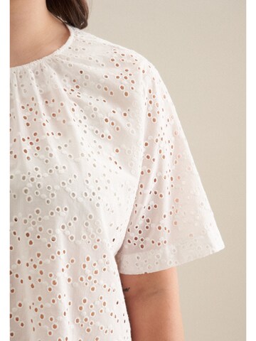 SEIDENSTICKER Blouse 'Schwarze Rose' in Wit