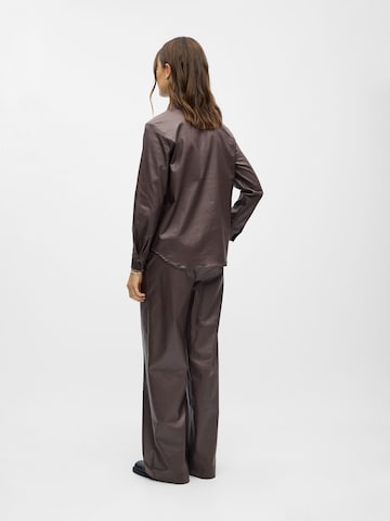 Camicia da donna 'OBJMelba' di OBJECT in marrone