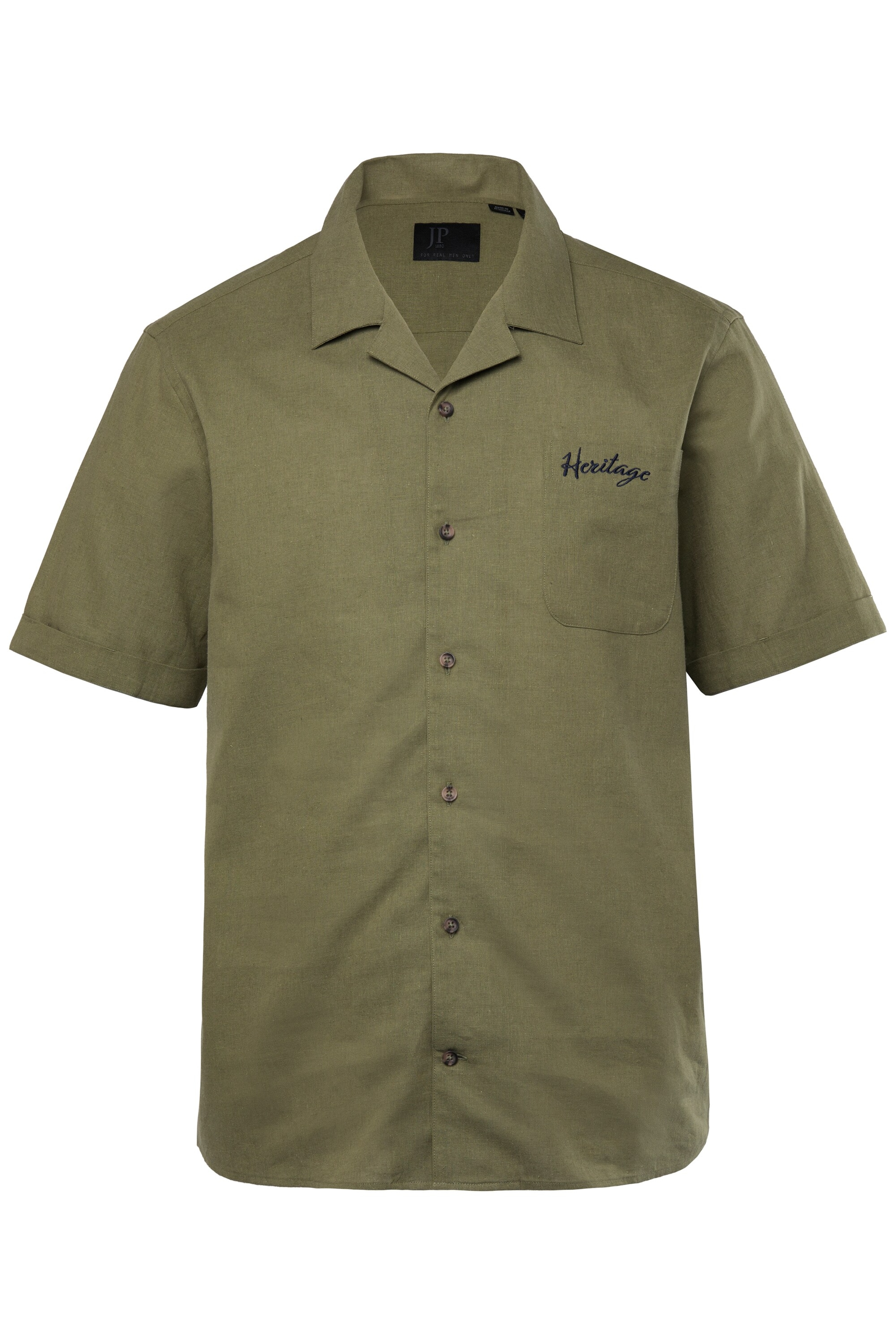 JP1880 Comfort fit Button Up Shirt in Green: front