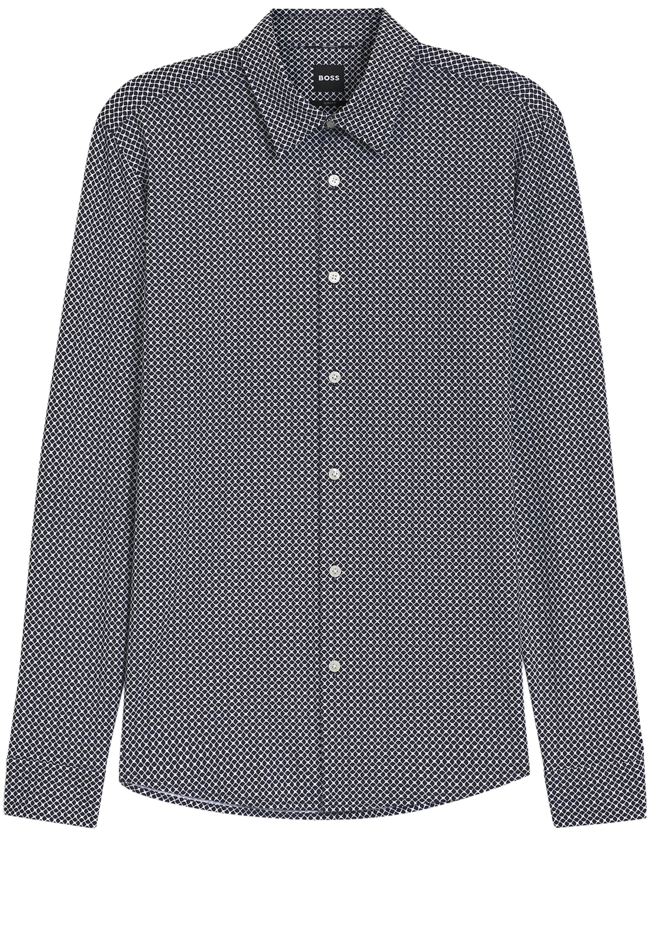 BOSS Slim fit Business Shirt ' Roan ' in Blue: front