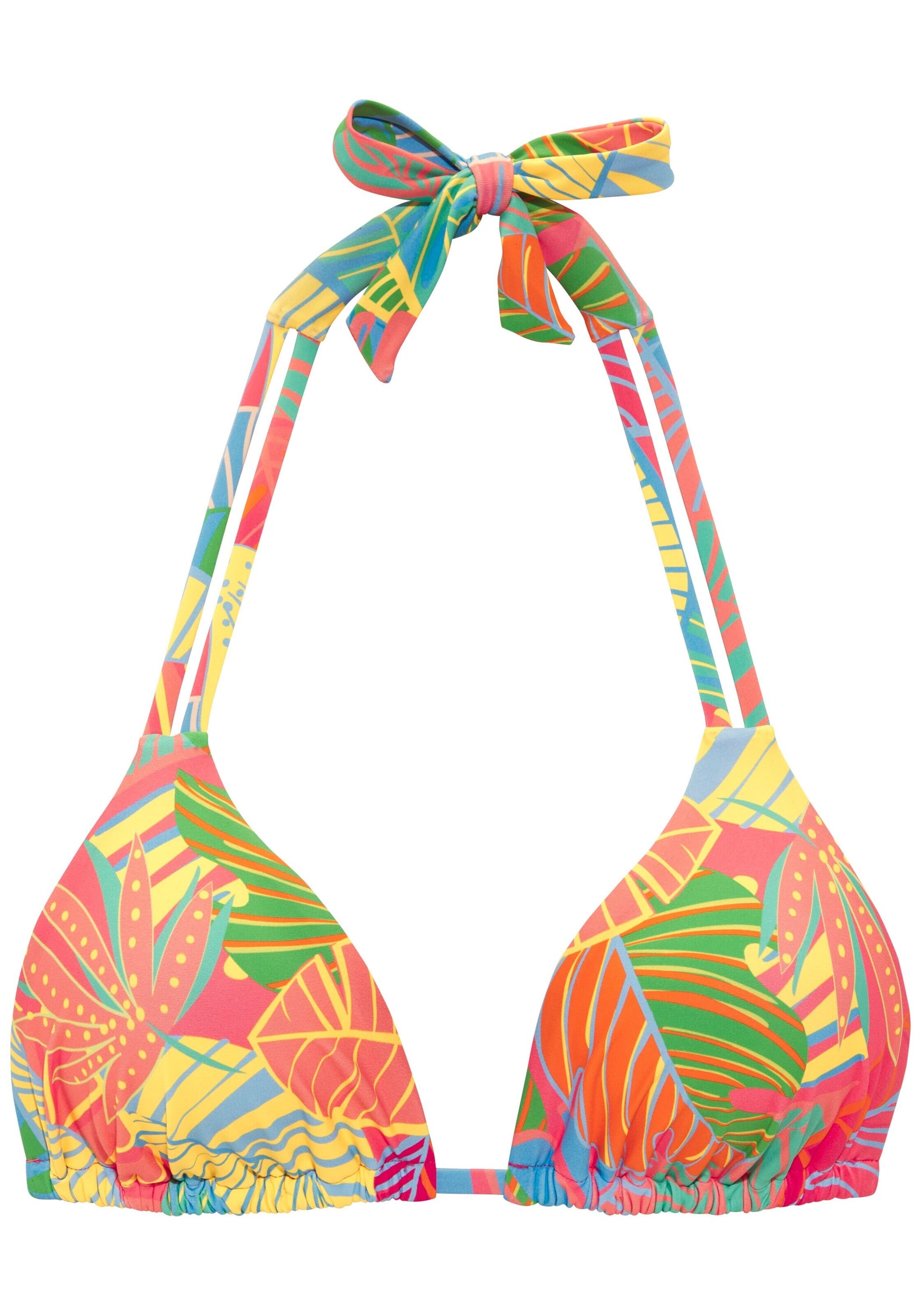 s.Oliver Triangle Bikini Top in Orange: front
