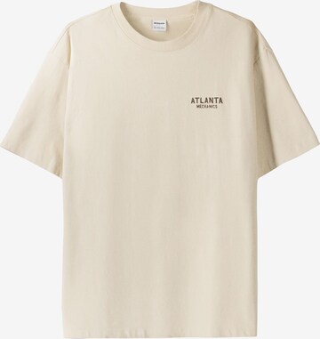 T-Shirt Bershka en beige : devant